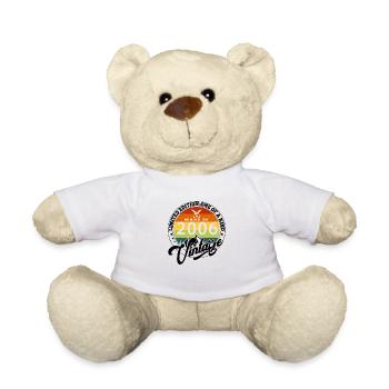 2006 Anniversaire Né en 2006 vintage Rétro. Editio - Nounours - blanc - Devant