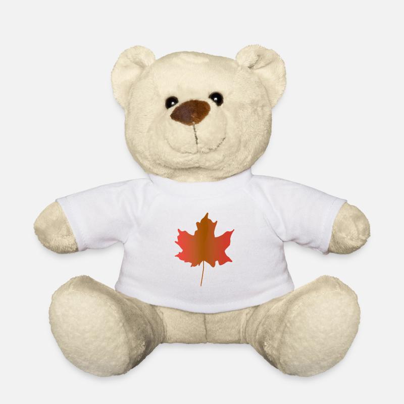 Une feuille d’érable rouge du Canada - Nounours - blanc