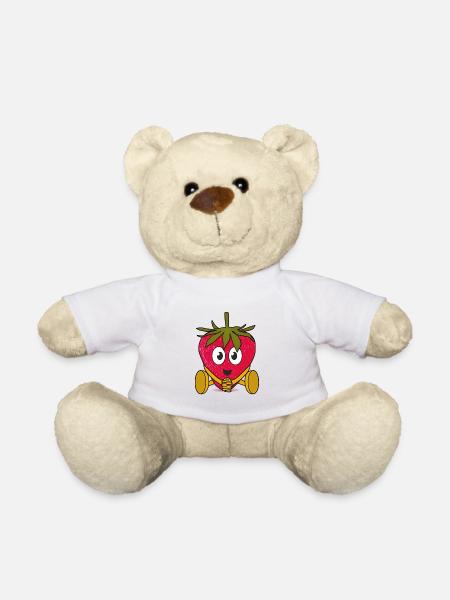 Sweet strawberry 2 - Teddy Bear - white