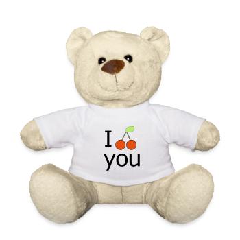 Kirschen Kirsche Cherry - Frutcht Obst - Comic you - Teddy - Weiß - Vorne