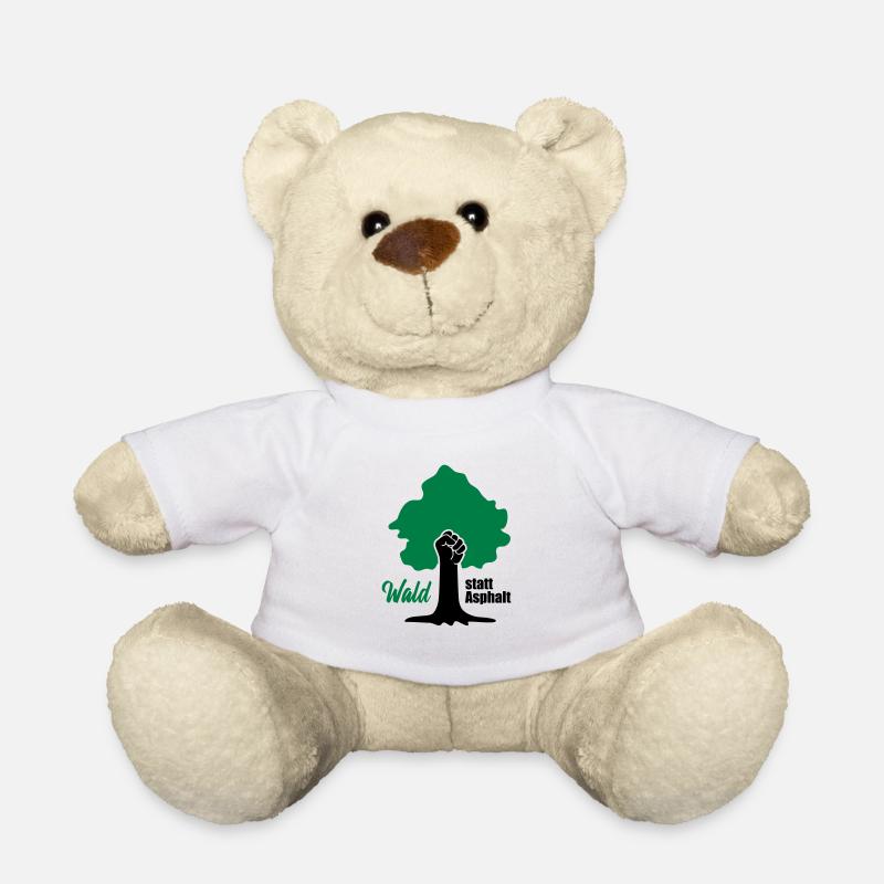 Wald statt Asphalt Fridays for Future Save Planet - Teddy - Weiß
