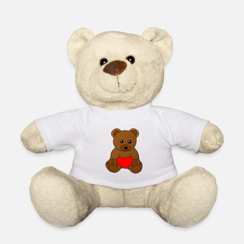 Teddy Saint-Valentin - Nounours - blanc