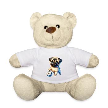Mignon Carlin Chien Joueur De Football Champion - Nounours - blanc - Devant