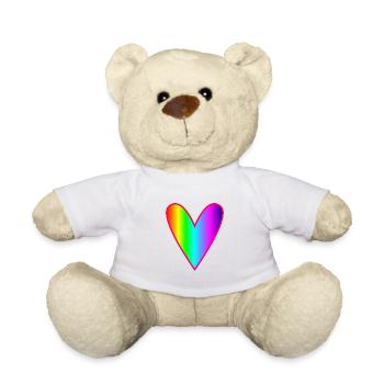 MAMAN. FÊTE DES MÈRES. BONNE FÊTE MAMAN. JE T'AIME - Nounours - blanc - Devant