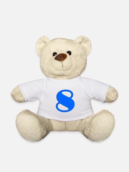 8. 8 JAHRE. ACHT. 8. JUBILÄUM. JAHRESTAG - Teddy - Weiß