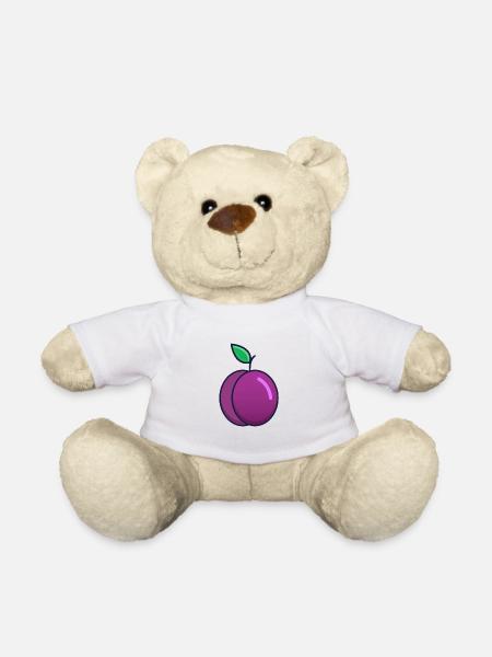 Pflaume Kostüm Verkleidung Obst Faschingskostüm - Teddy - Weiß
