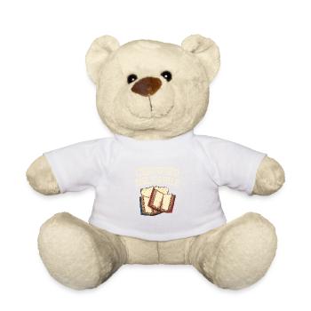 Zertifizierter bibliophile lustige Buchliebhaber H - Teddy - Weiß - Vorne