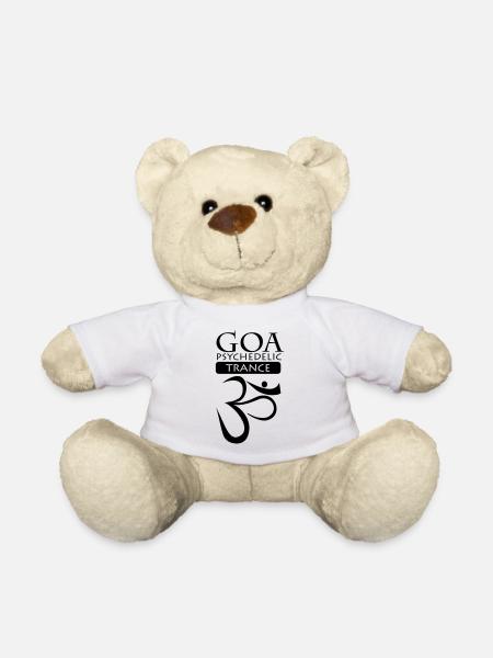 Goa Psychedelic Trance Logo - Teddy - Weiß