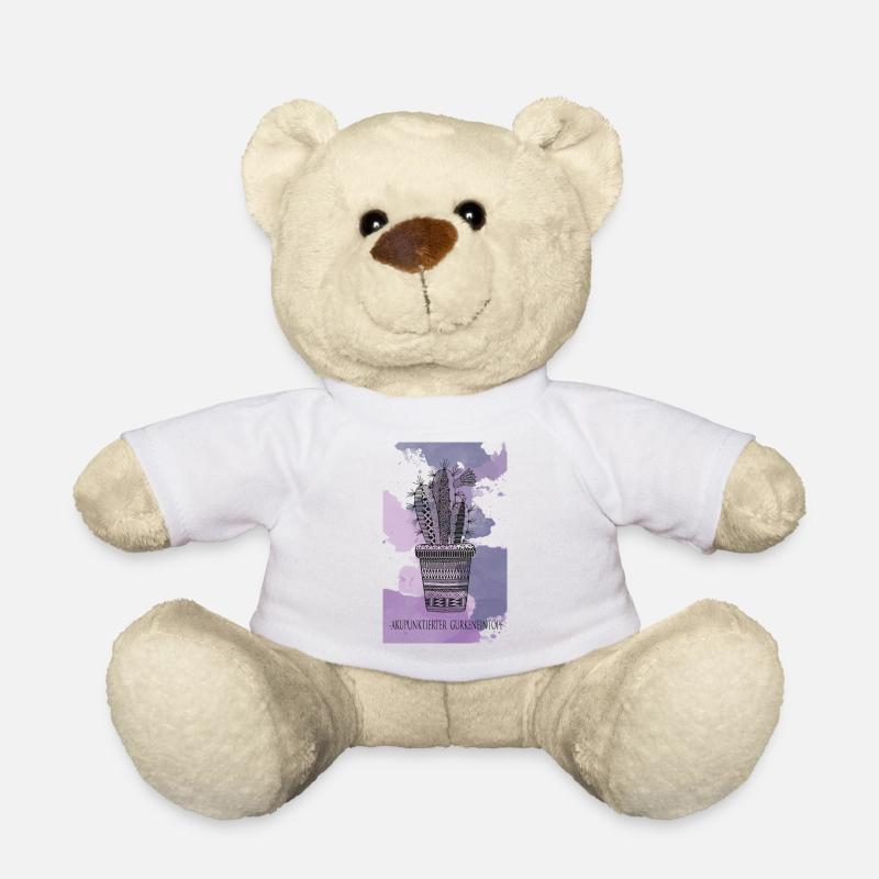 akupunktierte Gurken im Topf - Teddy - Weiß