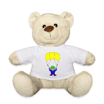 parachute fallschirmspringen parachuting skydiver - Teddy - Weiß - Vorne