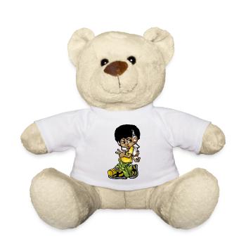 Weinlese-Hip-Hop-b-boy - Teddy - Weiß - Vorne