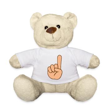 Hand Finger Up 2 | Colored - Teddy - Weiß - Vorne