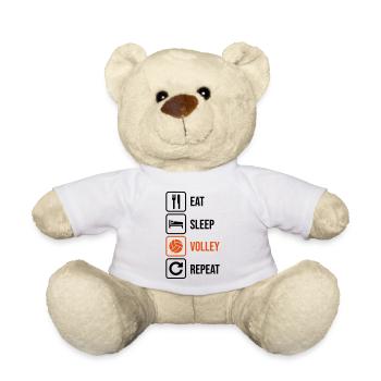 Eat. Sleep. Volley. Repeat. - Teddy Bear - white - Front