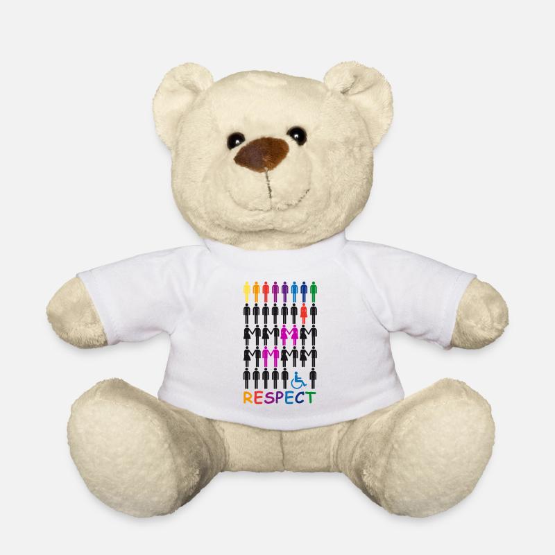 Respect / respect - aime tous les gens - Nounours - blanc
