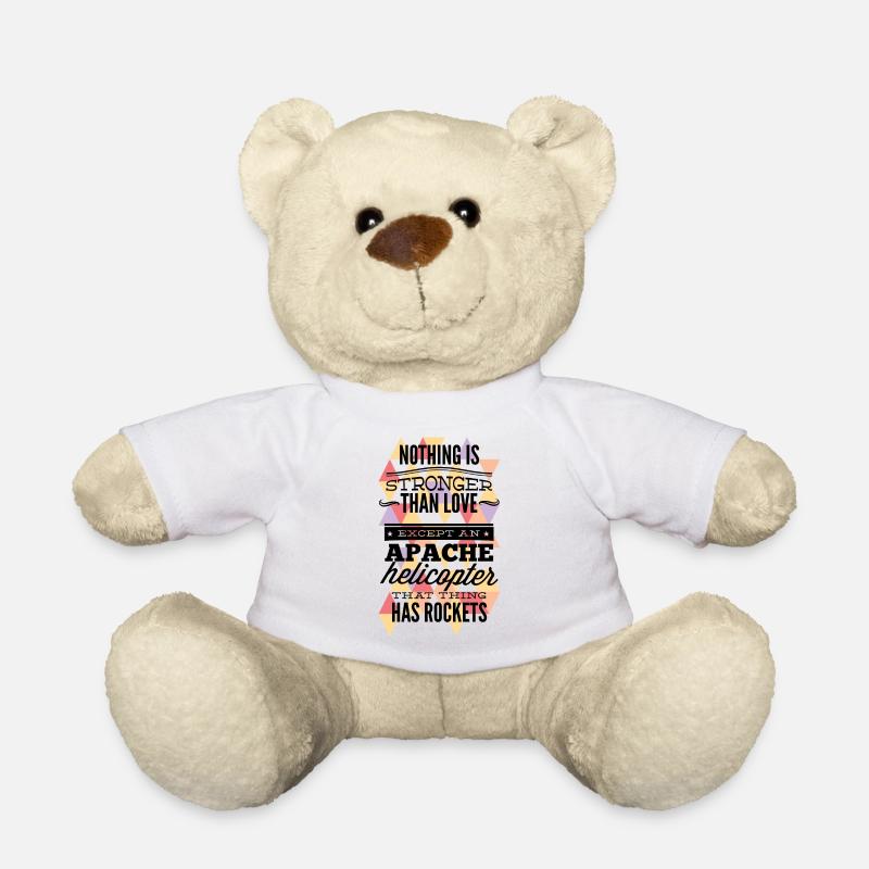 Apache-Hubschrauber - Teddy - Weiß