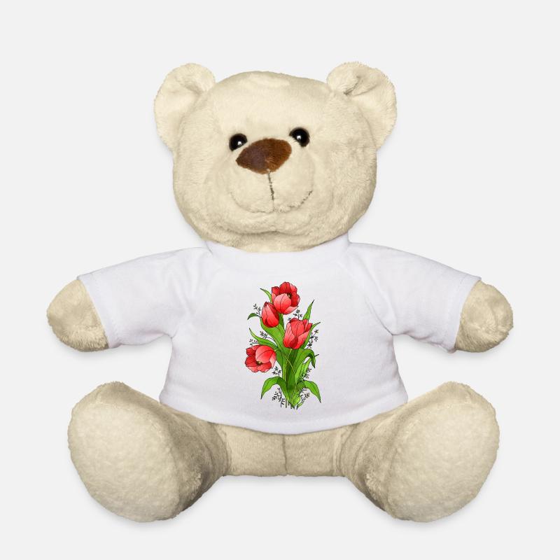 Tulpen Strauß - Teddy - Weiß
