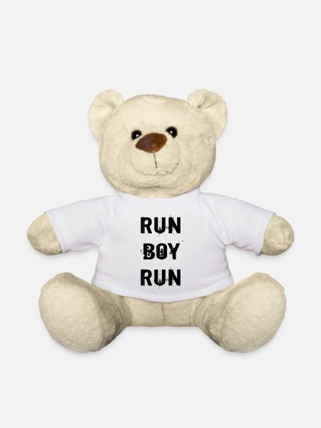 Run boy run - Teddy Bear - white