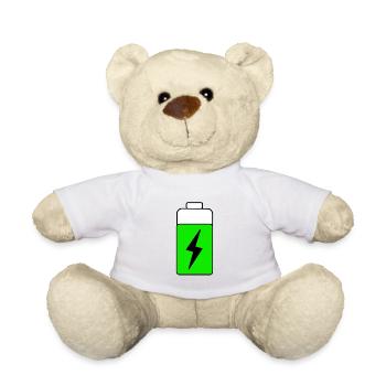 batterie grün - Teddy - Weiß - Vorne
