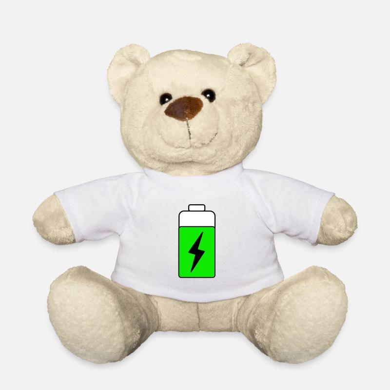 batterie verte - Nounours - blanc