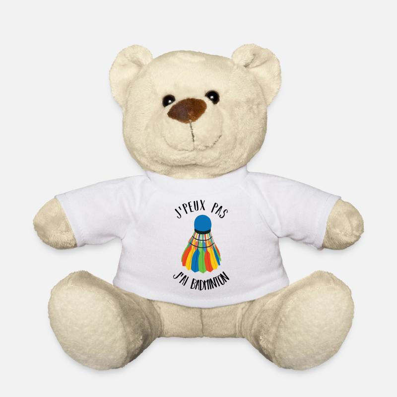 J'peux pas j'ai badminton - Nounours - blanc