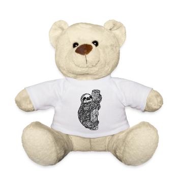 Faultier Zentangle - Teddy - Weiß - Vorne