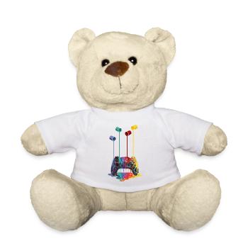 Rainbow Controller - Teddy Bear - white - Front