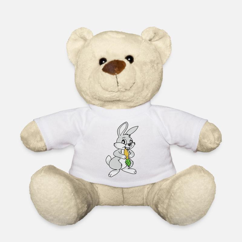 Lapin, Lapin gris, Lapin Blanc - Nounours - blanc