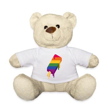 SLURP COLLECTION: EIS AM STIL – REGENBOGENFAHNE - Teddy - Weiß - Vorne