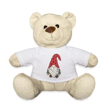 Vintage Gnom Weihnachts Wichtel - Teddy - Weiß - Vorne