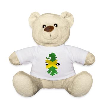 Jamaika Flagge Jamaikanische Fahne Jamaica Vintage - Teddy - Weiß - Vorne