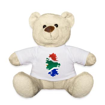 South Africa Flag Africa South African Flag - Teddy Bear - white - Front