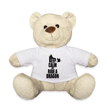 restez calme et chevauchez un dragon - Nounours - blanc - Devant