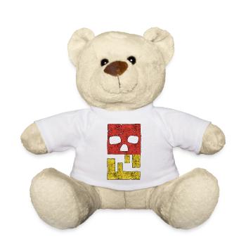 Piratage pirates hacker malware logo emblème - Nounours - blanc - Devant