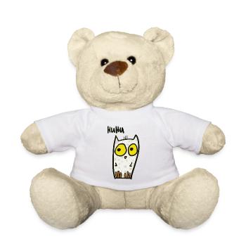 Huhu - drôle de hibou - Nounours - blanc - Devant