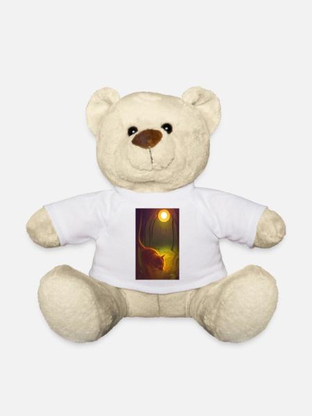Cat AI Generated Art - Teddy Bear - white