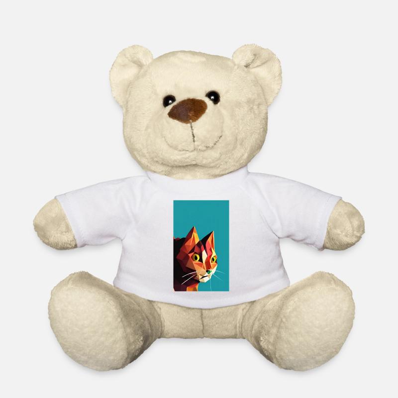 Cat AI Generated Art - Teddy Bear - white