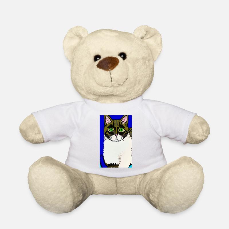 Cat AI Generated Art - Teddy - Weiß