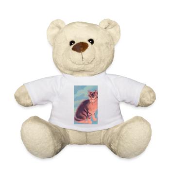 Cat AI Generated Art - Teddy Bear - white - Front