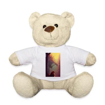 Creepy Horror Comic Alien on a strange planet land - Teddy Bear - white - Front