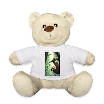 Cool Comic Portrait of a Sloth with sunglasse - Teddy Bear - white - Front