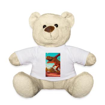 Creepy Horror Comic Alien on a strange planet land - Teddy Bear - white - Front