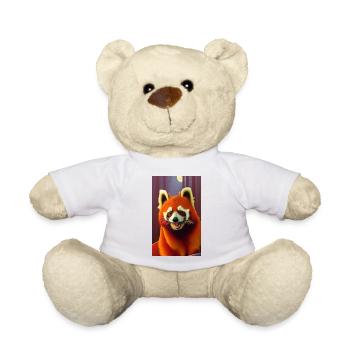 Red Panda Roter Panda, Katzenbär, Bärenkatze - Teddy Bear - white - Front