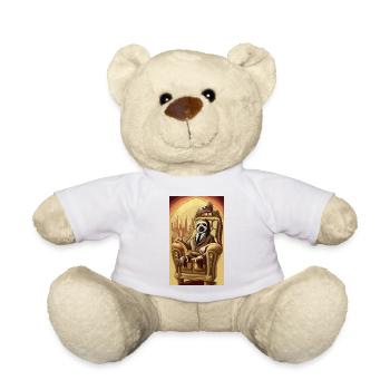 Cool Comic Portrait of a Sloth as godfather - Teddy Bear - white - Front