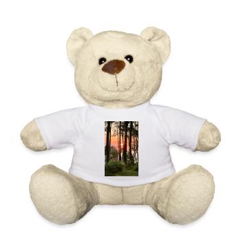 Comic Drawing sunset Gespensterwald Nienhagen - Teddy Bear - white - Front