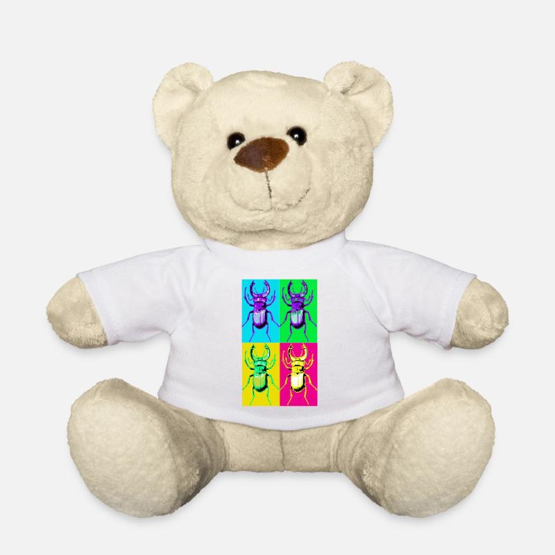 Coléoptère Pop Quadri - Nounours - blanc