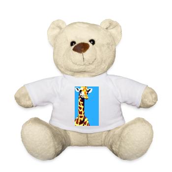 Comic Cartoon Drawing Giraffe Giraffa - Teddy Bear - white - Front