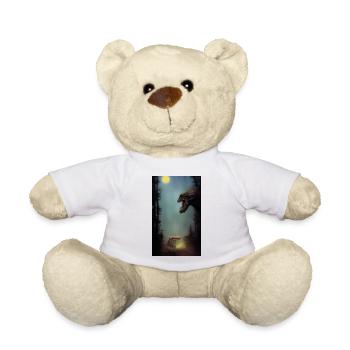 Creepy Horror Comic Alien on a strange planet land - Teddy Bear - white - Front