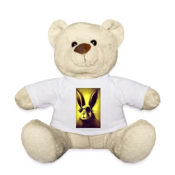 Cool Comic Portrait of a rabbit - Teddy Bear - white - Front