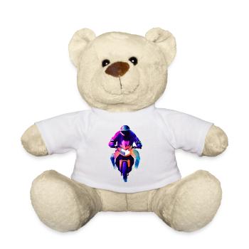 Motorcycle Motorcyclist Motorcross Motorcycle Fan - Teddy Bear - white - Front