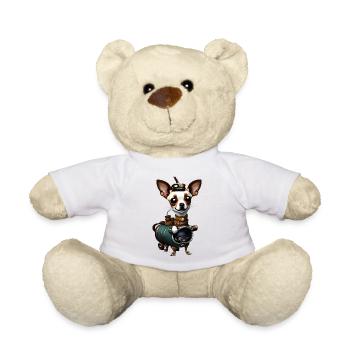 Steampunk Chihuahua - Nounours - blanc - Devant